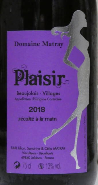 Domaine Matray Plaisir Beaujolais Villages Nouveau