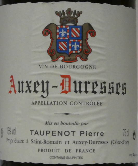 Auxey Duresses Rouge 2008 Taupenot Pierre